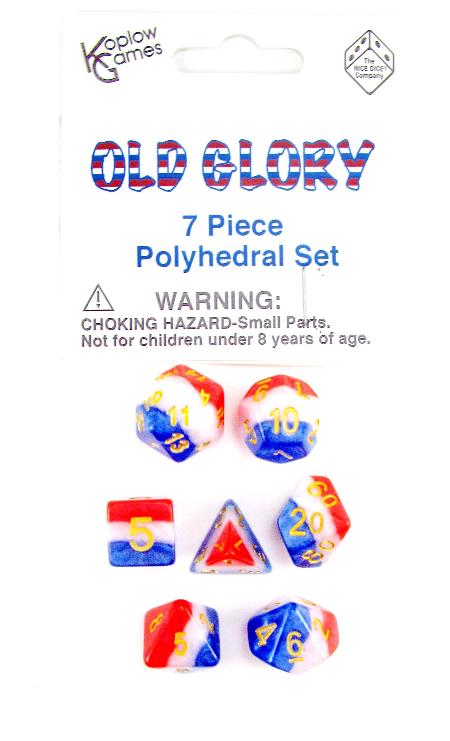 Layered Dice: Old Glory (7-die set)