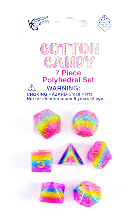 Layered Dice: Cotton Candy (7-die set)