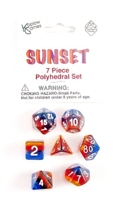 Layered Dice: Sunset (7-die set)