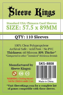 Sleeve Kings: Standard USA Chimera Card Sleeves (57.5x89mm) - 110 Pack, 60 Microns