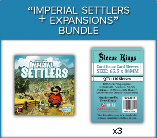 Sleeve Kings: Imperial Settlers +2 Expansions Sleeve Bundle (8810 x3)