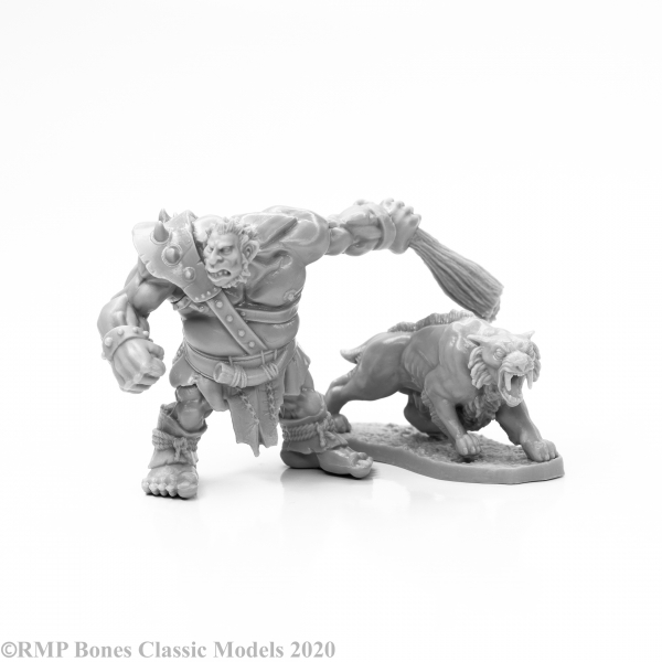 Reaper Bones Classic: Hill Giant Hunter & Dire Lion