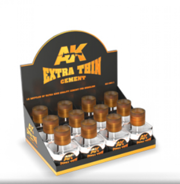 AK-Interactive: Extra Thin Cement (12 units w/counter display) [Retail Only]