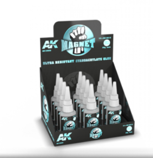 AK-Interactive: Magnet Cyanoacrylate Glue (12 units w/counter display) [Retail Only]