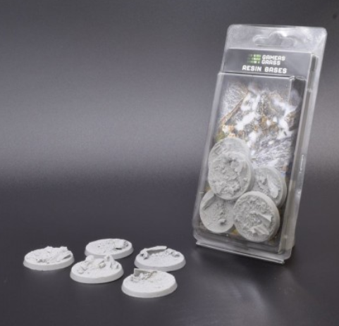Rocky Fields Resin Bases: Round 40mm (x5)