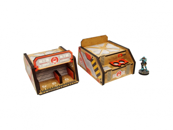 Infinity Terrain: Kokkyo 3 - Subway Entrance PREPAINTED (beige)