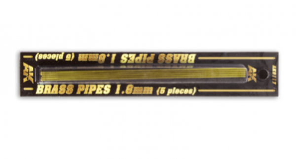 AK-Interactive: Brass Pipes (1.8mm, 5 units)