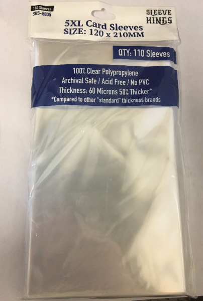 Sleeve Kings: 5XL (120 x 210) - 110 Pack, 60 Microns