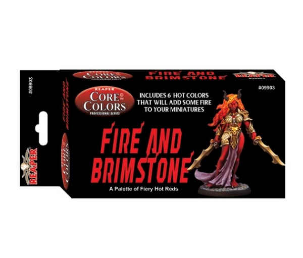 Reaper Fast Palette Paint Set: Fire and Brimstone - Hot Reds (6)