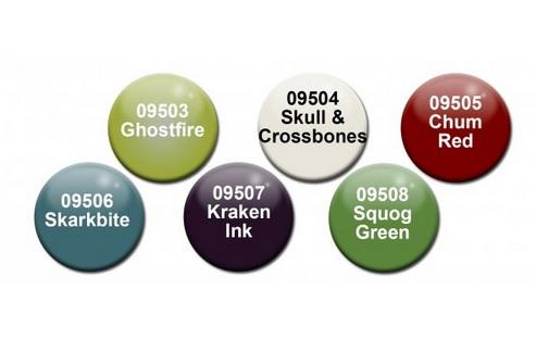 Reaper Fast Palette Paint Set: Pirate Colors - Seas of Horror (6)