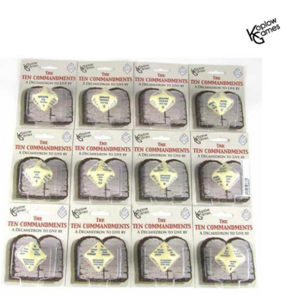 The Ten Commandments d10 Dice (Pack of 12)
