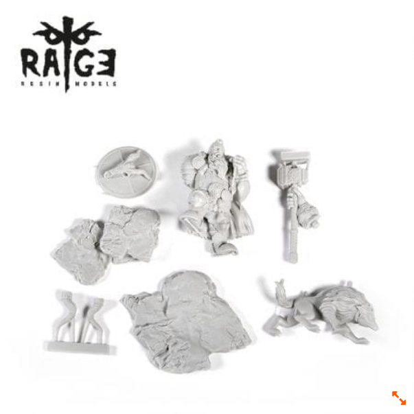 AK Interactive: Rage Resin Model - Halsten, Wolf Nose (90mm scale)