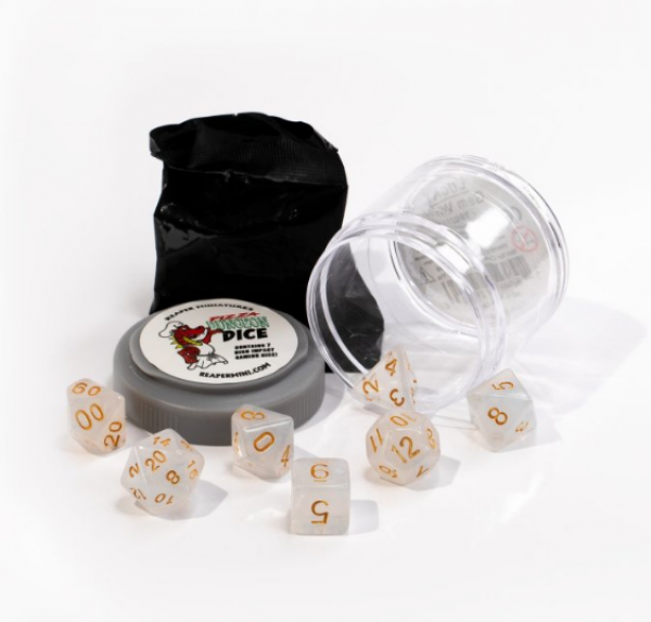 Pizza Dungeon Dice: Lucky Gem White (7-die set)