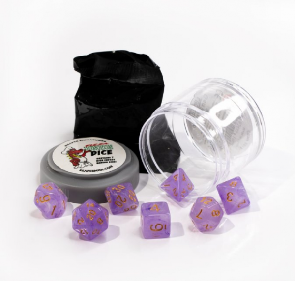 Pizza Dungeon Dice: Lucky Gem Purple (7-die set)