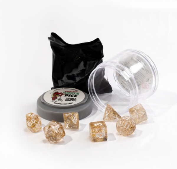 Pizza Dungeon Dice: Boss Glitter Gold (7-die set)