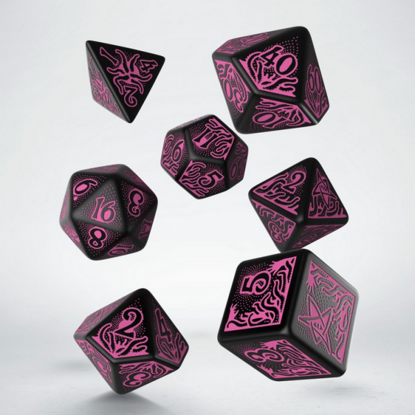 Exotic Dice: Call of Cthulhu 7th Edition Black & Magenta Dice Set