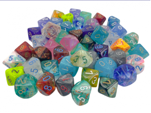 Chessex Bulk Dice Sets: Assorted Signature Polyhedral d10 Bag (50)