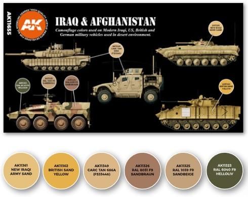 AK-Interactive: 3rd Gen Acrylics - Iraq & Afghanistan Colors Set