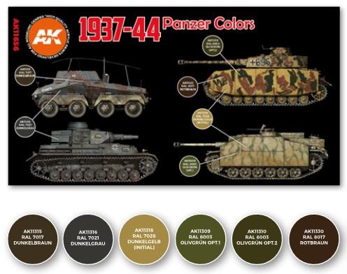 AK-Interactive: 3rd Gen Acrylics - 1937-44 Panzer Colors Set