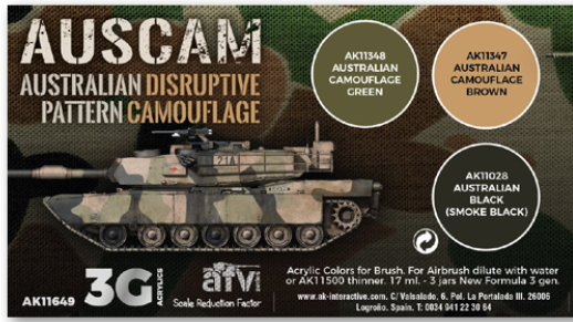 AK-Interactive: 3rd Gen Acrylics - AUSCAM Colors Set