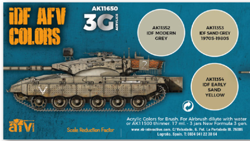 AK-Interactive: 3rd Gen Acrylics - IDF AFV Colors Set