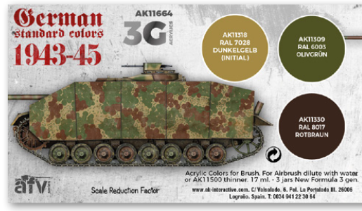 AK-Interactive: 3rd Gen Acrylics - German Standard Colors 1943-1945 Set
