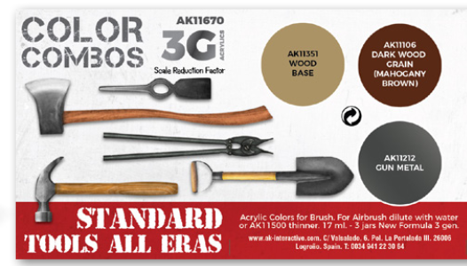 AK-Interactive: 3rd Gen Acrylics - Standard Tools (All Eras) Colors Set