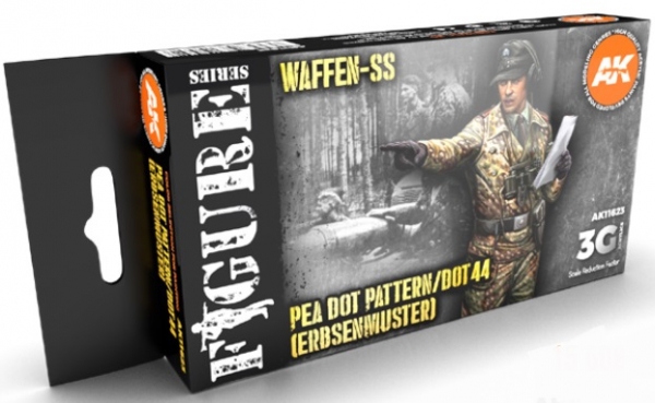 AK-Interactive: 3rd Gen Acrylics - Pea Dot Pattern/DOT44 (Erbsenmuster) Color Set