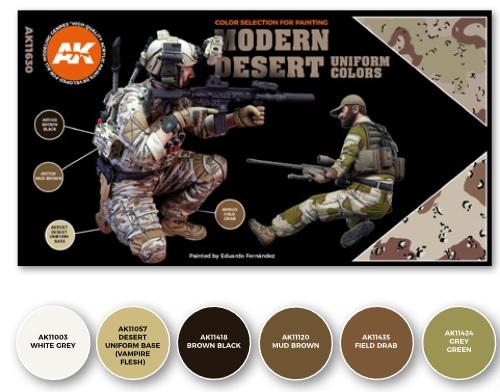 AK-Interactive: 3rd Gen Acrylics - Modern Desert Uniform Color Set