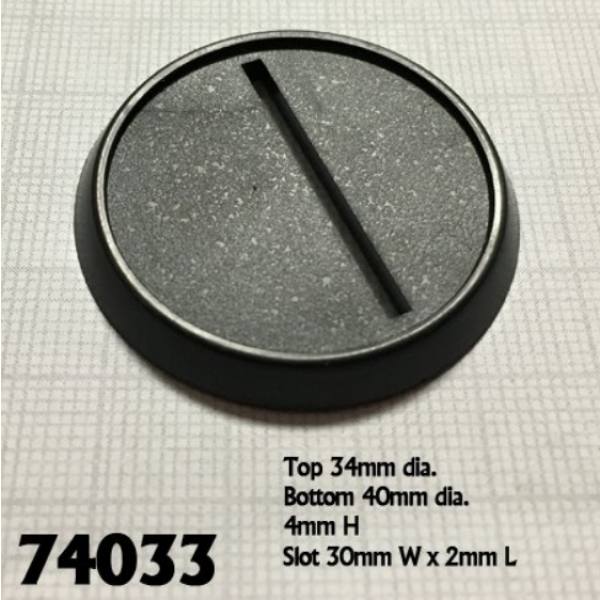Accessories: 40mm Round Plastic Gaming Base (10)