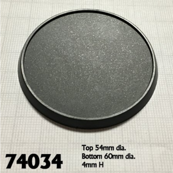 Accessories: 60mm Round Plastic Gaming Base (10)