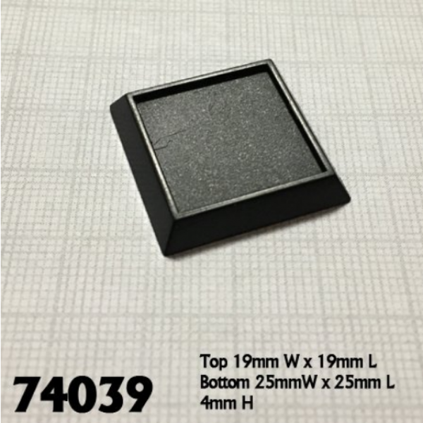 Accessories: 1'' Square Plastic Gaming Base (no slot) (20)