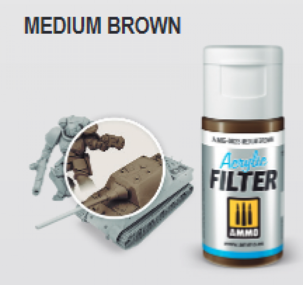 AMMO: Acrylic Filter - Medium Brown (15ml)