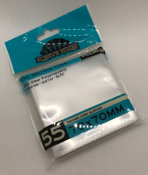 Sleeve Kings: Square Card Sleeves (70x70mm) - 55 Pack, 100 Microns