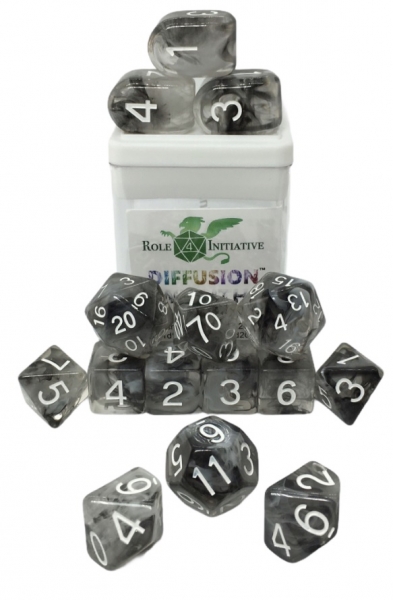 Polyhedral Dice Set: Diffusion Wraith Dice w/ Arch d4 & Balance d20 (15)