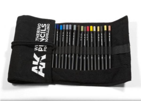 Weathering Pencils for Modelling: Full Range, Cloth Case (37 pencils)