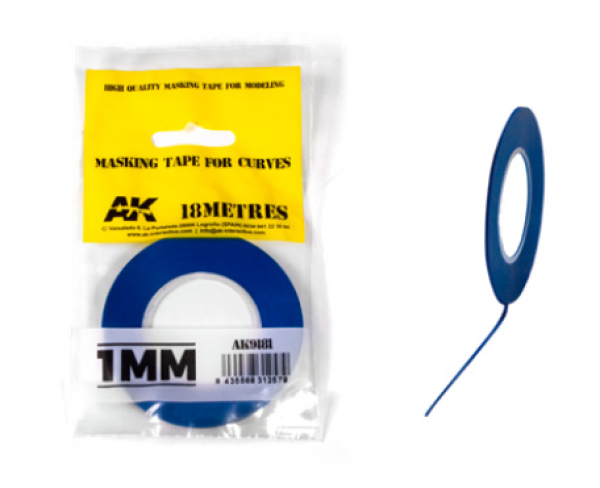 AK-Interactive: Blue Masking Tape for Curves 1mm