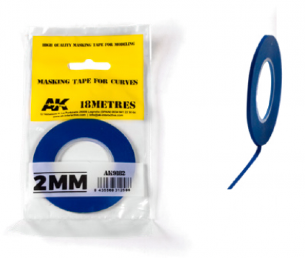 AK-Interactive: Blue Masking Tape for Curves 2mm