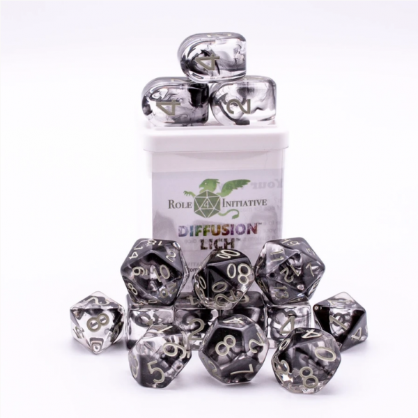 Polyhedral Dice Set: Diffusion Lich dice w/ Archd4 & Balanced20 (15)