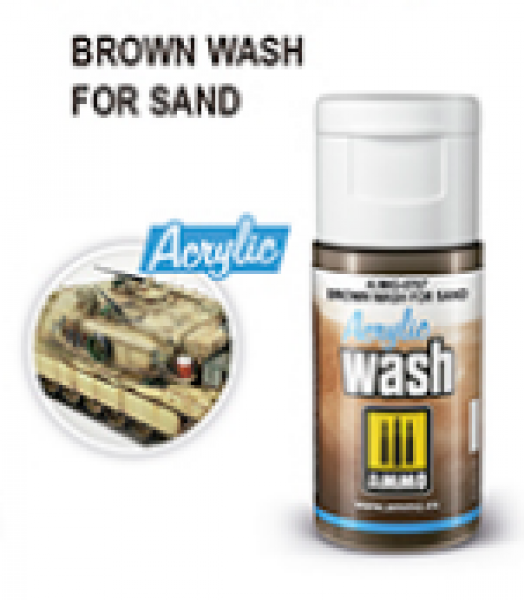 AMMO: Acrylic Washes - Brown Wash for Sand (15mL)