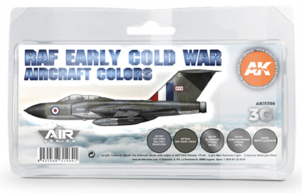 AK-Interactive: 3rd Gen Acrylics - AIR Series Early Cold War RAF Aircraft Colors