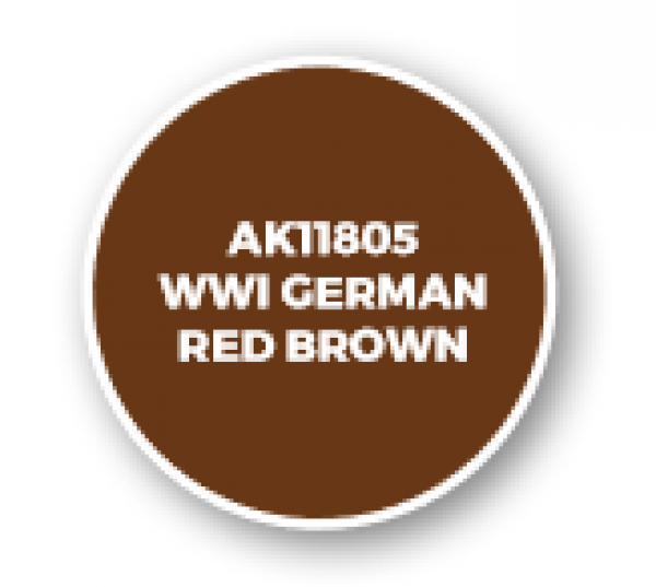 AK-Interactive: 3rd Gen Acrylics: AIR Series - WWI German Red Brown