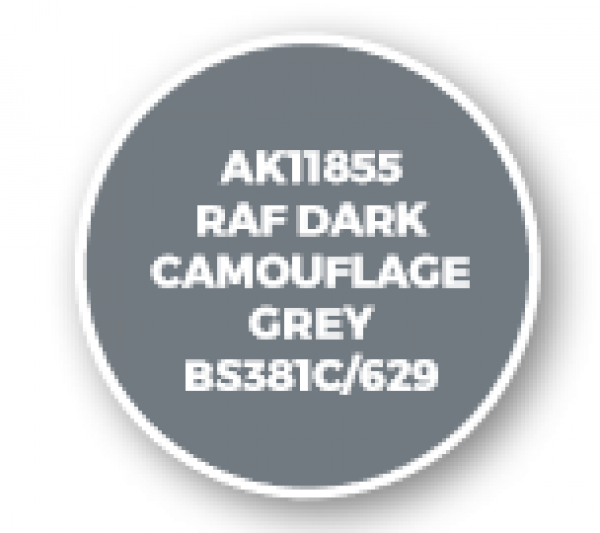 AK-Interactive: 3rd Gen Acrylics: AIR Series - RAF Dark Camouflage Grey BS381C/629