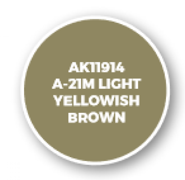 AK-Interactive: 3rd Gen Acrylics: AIR Series - A-21m Light Yellowish Brown