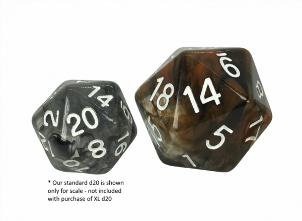 RPG Dice: XL size d20 - Diffusion Lava Field (1)