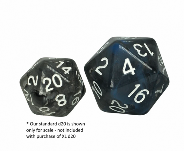 RPG Dice: XL size d20 - Diffusion Midnight (1)