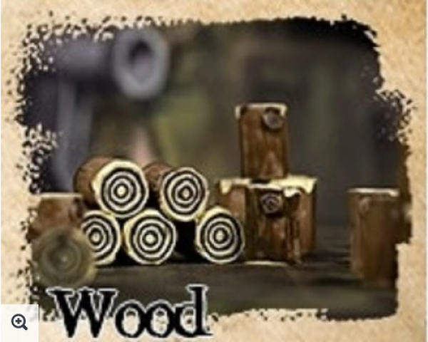 Painted Resin 10-pack Resource Tokens: Wood