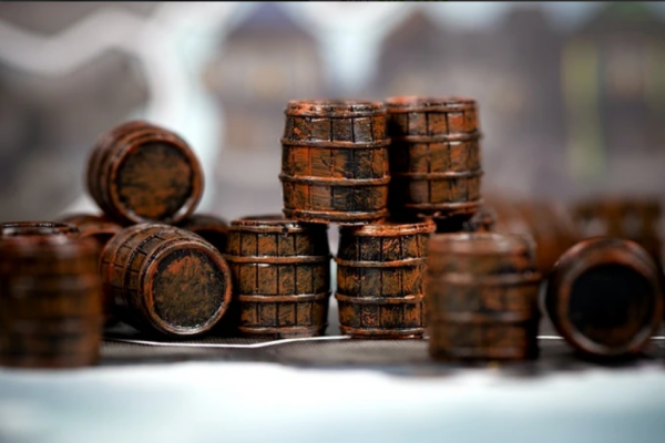 Painted Resin 10-pack Resource Tokens: Barrel