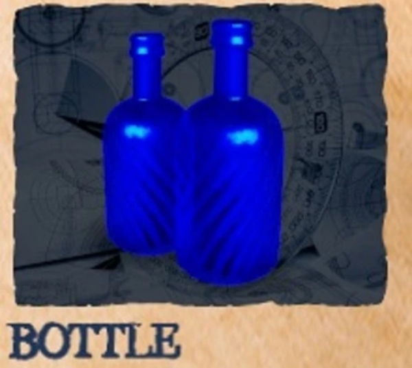 Painted Resin 10-pack Resource Tokens: Blue Bottle