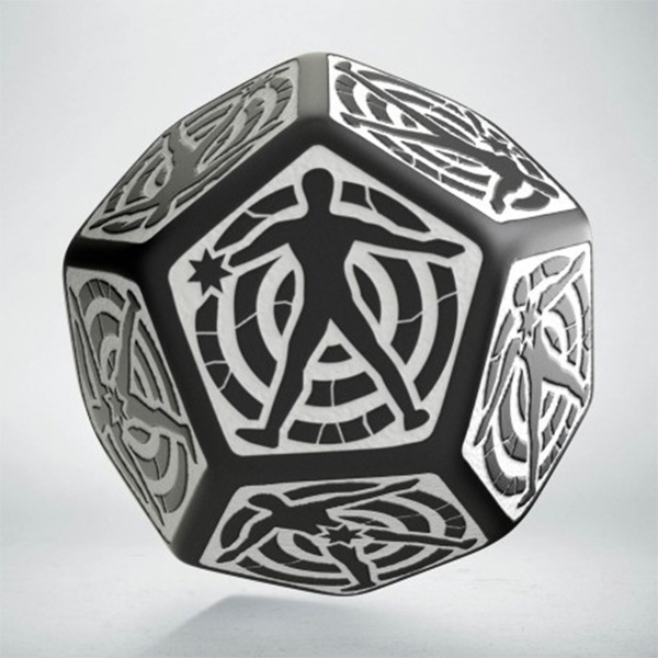 Q-Workshop: D12 Hit Location Dice - Black/White